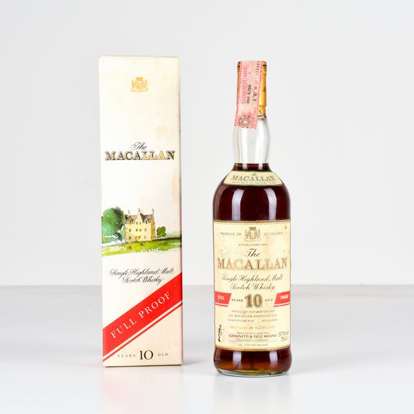 Macallan, Single Highland Malt Scotch Whisky 10 years old full proof Sherry wood  - Asta Heritage. Vini e Distillati da Collezione - Associazione Nazionale - Case d'Asta italiane