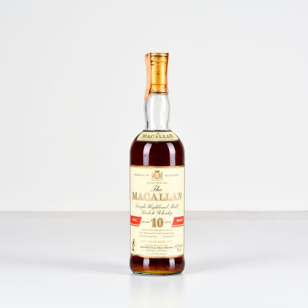 Macallan, Single Highland Malt Scotch Whisky 10 years old full proof Sherry wood  - Asta Heritage. Vini e Distillati da Collezione - Associazione Nazionale - Case d'Asta italiane