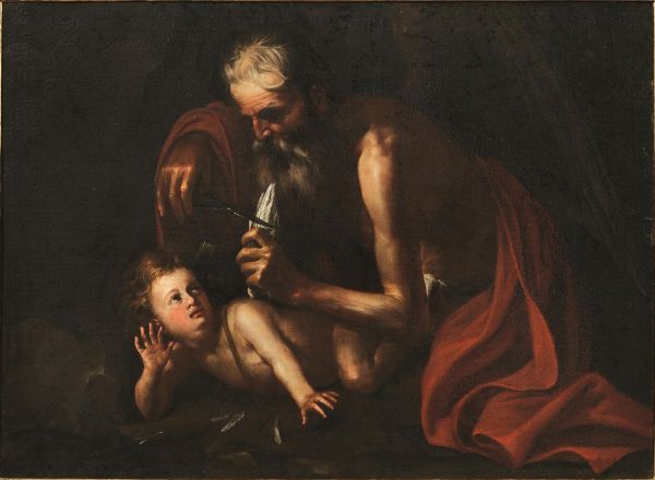 Pittore caravaggesco, sec. XVII  - Asta DIPINTI DAL XIV AL XX SECOLO - Associazione Nazionale - Case d'Asta italiane