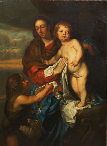 Seguace di Antoon van Dyck, sec. XVII  - Asta DIPINTI DAL XIV AL XX SECOLO - Associazione Nazionale - Case d'Asta italiane