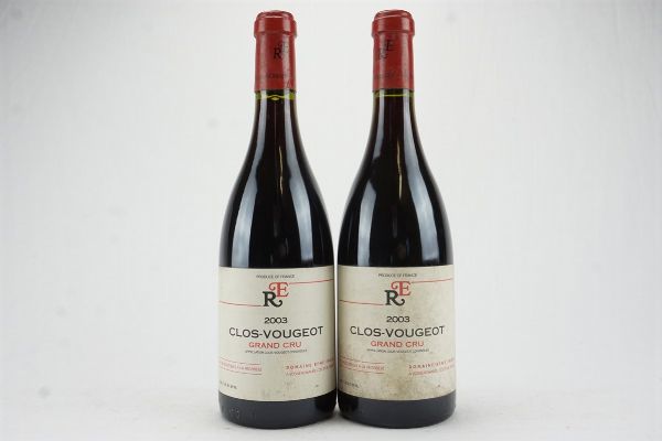 Clos Vougeot Domaine René Engel 2003  - Asta L'Arte del Collezionare - Vini italiani e francesi da cantine selezionate - Associazione Nazionale - Case d'Asta italiane