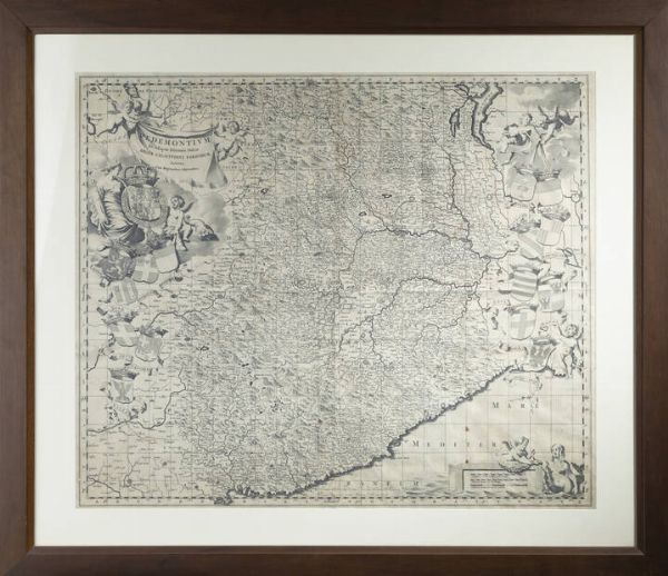 ACQUAFORTE : Mappa del Piemonte  - Asta Asta 198 Antiquariato - Associazione Nazionale - Case d'Asta italiane