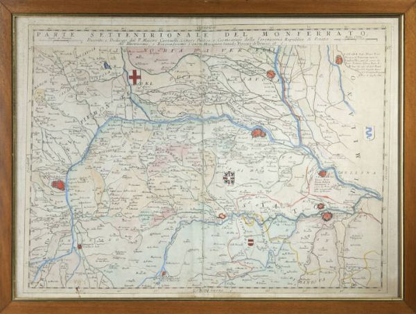 CORONELLI VINCENZO : Parte settentrionale del Monferrato 1690 ca  - Asta Asta 198 Antiquariato - Associazione Nazionale - Case d'Asta italiane