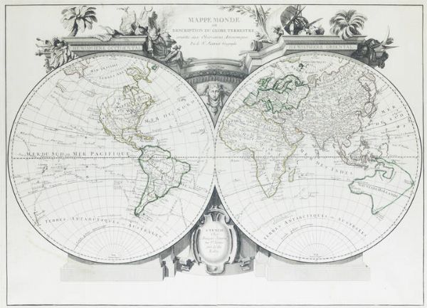 STAMPA : Mappe monde 1780 ca  - Asta Asta 198 Antiquariato - Associazione Nazionale - Case d'Asta italiane