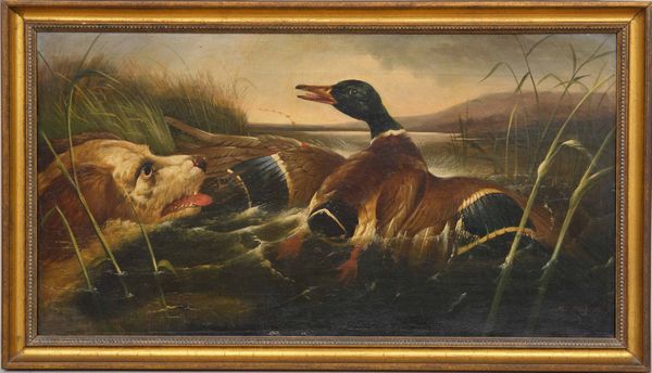 ,Rolfe Henry Leonidas : Henry Leonidas Rolfe (1824-1881) Scena di caccia con cani e papere, XIX secolo.  - Asta Dipinti del XIX e XX secolo | Cambi Time - Associazione Nazionale - Case d'Asta italiane