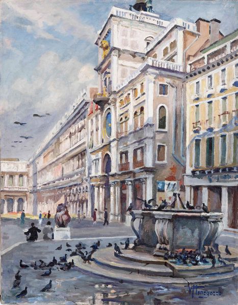 ,Vasco Menegozzo : Piazzetta San Marco  - Asta Dipinti del XIX e XX secolo | Cambi Time - Associazione Nazionale - Case d'Asta italiane