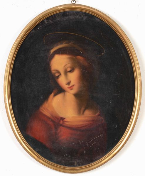 Pittore del XIX secolo Madonna  - Asta Dipinti del XIX e XX secolo | Cambi Time - Associazione Nazionale - Case d'Asta italiane