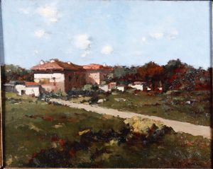 ,Giovanni Battista Zaccaria - Giovanni Battista Zaccaria (1902-1966) Casale in campagna