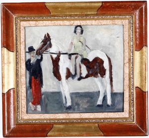 ,Sergio Bonfantini - Sergio Bonfantini (1910-1989) Ragazza a cavallo