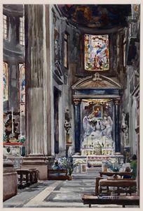 ,Vasco Menegozzo - Interno di chiesa