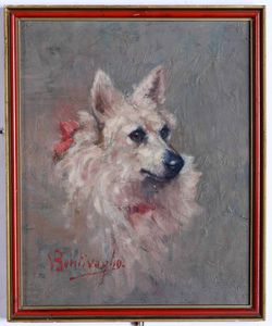 ,Cesare Bentivoglio - Cesare Bentivoglio (Genova 1868-1952) Cane