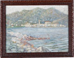 ,Dario Bardinero - Dario Bardinero (Genova 1868-1909) Veduta marina, 1901