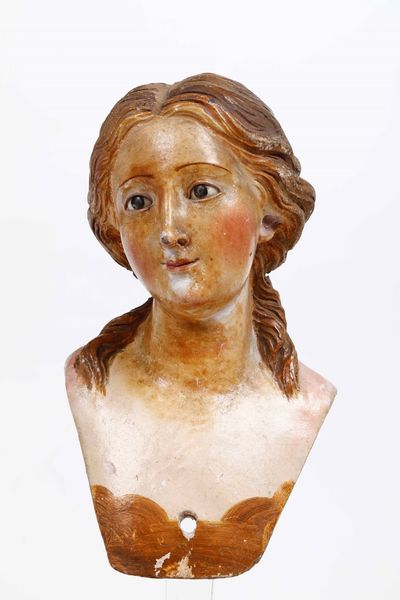 Madonna. Testa per statuina da presepe in terracotta. Napoli XIX-XX secolo  - Asta Presepe | Cambi Time - Associazione Nazionale - Case d'Asta italiane