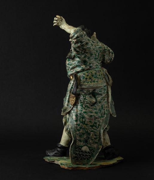 Figura di Guandi in porcellana Famiglia Verde, Cina, Dinastia Qing, epoca Daoguang (1821-1850)  - Asta Fine Chinese Works of Art - Associazione Nazionale - Case d'Asta italiane