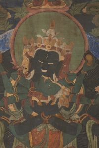 Due Thangka su seta con figure centrali di divinit, Tibet, XIX secolo  - Asta Fine Chinese Works of Art - Associazione Nazionale - Case d'Asta italiane
