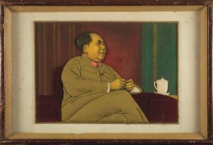 Due dipinti con raffigurazioni a rilievo di Mao Tse-Tung, Cina, Repubblica, XX secolo  - Asta Fine Chinese Works of Art - Associazione Nazionale - Case d'Asta italiane