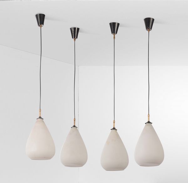 Set di quattro lampade a sospensione  - Asta Design Lab - Associazione Nazionale - Case d'Asta italiane