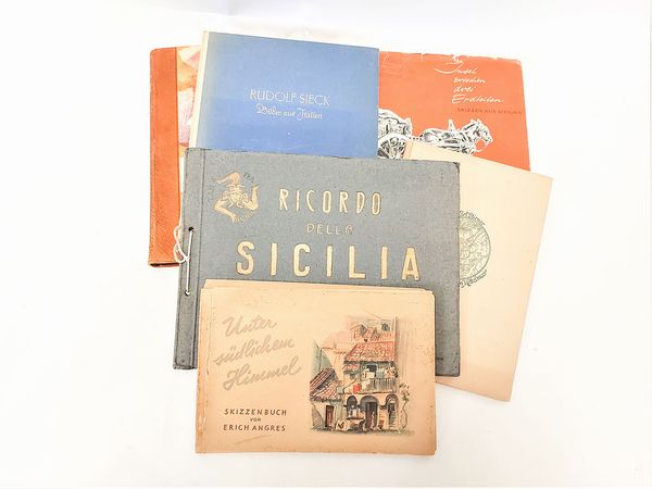 Miscellanea di libri e opuscoli d'epoca sul viaggio nel Mediterraneo  - Asta La Sicilia nelle Collezioni di Casa d'Agata a Taormina: la Biblioteca - Associazione Nazionale - Case d'Asta italiane