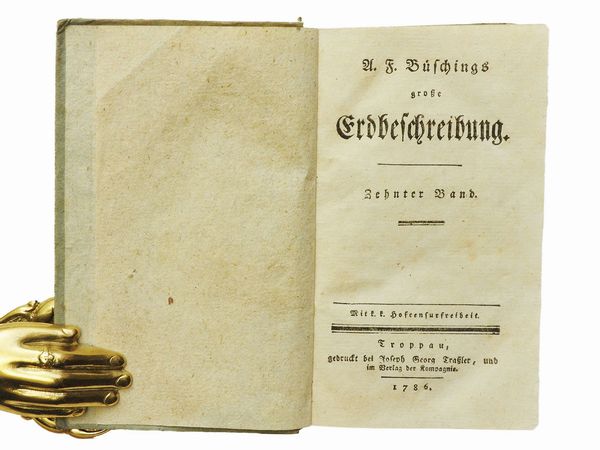 ,Anton Friedrich Büsching : Grosse Erdbeschreibung. Zehnter Band: Italien  - Asta La Sicilia nelle Collezioni di Casa d'Agata a Taormina: la Biblioteca - Associazione Nazionale - Case d'Asta italiane