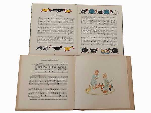 Lotto di sei libri d'epoca di musica per bambini  - Asta La Sicilia nelle Collezioni di Casa d'Agata a Taormina: la Biblioteca - Associazione Nazionale - Case d'Asta italiane