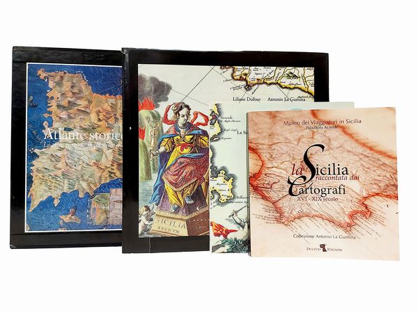 Lotto di libri sulla cartografia siciliana  - Asta La Sicilia nelle Collezioni di Casa d'Agata a Taormina: la Biblioteca - Associazione Nazionale - Case d'Asta italiane