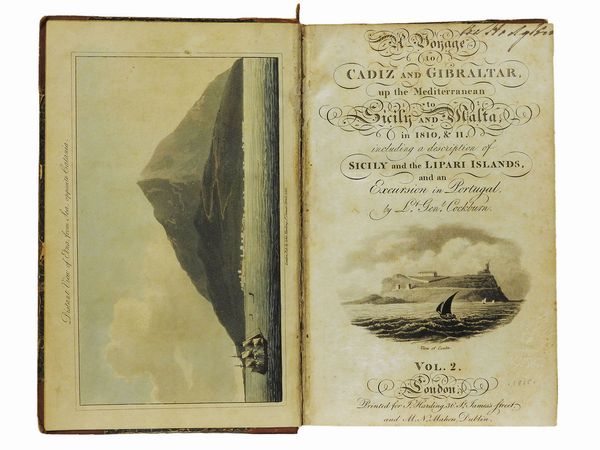 ,George Cockburn : A voyage to Cadiz and Gibraltar ...  - Asta La Sicilia nelle Collezioni di Casa d'Agata a Taormina: la Biblioteca - Associazione Nazionale - Case d'Asta italiane