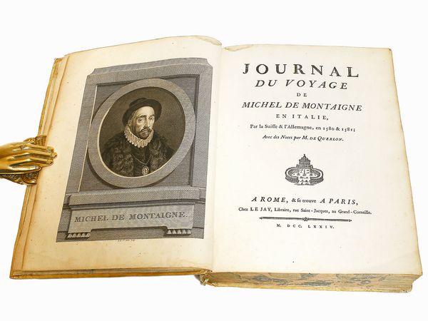 ,Michel de Montaigne : Journal du voyage ...  - Asta La Sicilia nelle Collezioni di Casa d'Agata a Taormina: la Biblioteca - Associazione Nazionale - Case d'Asta italiane