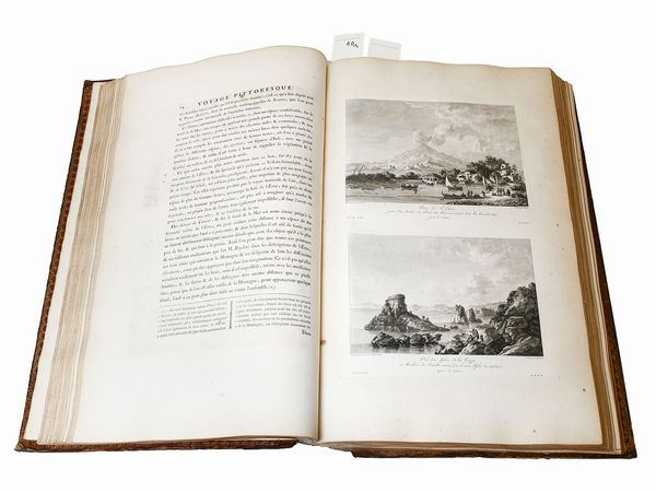 ,Jean Claude Richard de Saint-Non : Voyage pittoresque ou description des royaumes de Naples et de Sicile  - Asta La Sicilia nelle Collezioni di Casa d'Agata a Taormina: la Biblioteca - Associazione Nazionale - Case d'Asta italiane