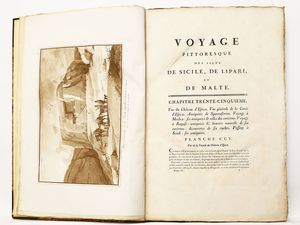 ,Jean Houel : Voyage pittoresque des isles de Sicile, de Malte et de Lipari ...  - Asta La Sicilia nelle Collezioni di Casa d'Agata a Taormina: la Biblioteca - Associazione Nazionale - Case d'Asta italiane