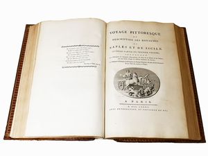 ,Jean Claude Richard de Saint-Non : Voyage pittoresque ou description des royaumes de Naples et de Sicile  - Asta La Sicilia nelle Collezioni di Casa d'Agata a Taormina: la Biblioteca - Associazione Nazionale - Case d'Asta italiane