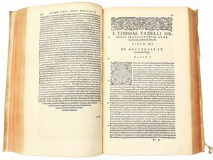 ,Tommaso Fazello : Rerum Sicularum scriptores ...  - Asta La Sicilia nelle Collezioni di Casa d'Agata a Taormina: la Biblioteca - Associazione Nazionale - Case d'Asta italiane