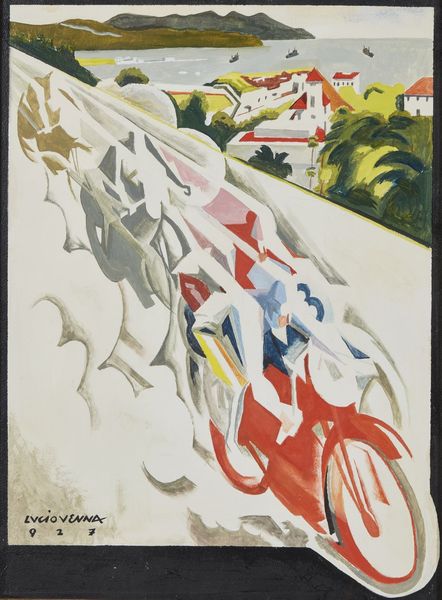 VENNA LUCIO (1897 - 1974) : Motocicletta in movimento.  - Asta Asta 352 Arte Moderna e Contemporanea - Associazione Nazionale - Case d'Asta italiane