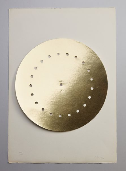 FONTANA LUCIO (1899 - 1960) : Disco spaziale (oro).  - Asta Asta 352 Arte Moderna e Contemporanea - Associazione Nazionale - Case d'Asta italiane