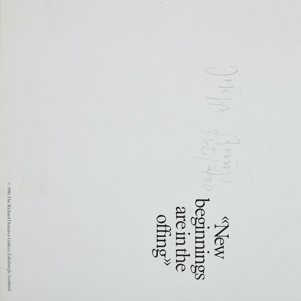 BEUYS JOSEPH (1921 - 1986) : New beginnings are in the offing.  - Asta Asta 352 Arte Moderna e Contemporanea - Associazione Nazionale - Case d'Asta italiane