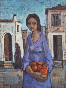 MAGGI GIAMPIETRO (n. 1934) - Figura con frutti.