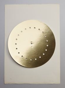 FONTANA LUCIO (1899 - 1960) - Disco spaziale (oro).