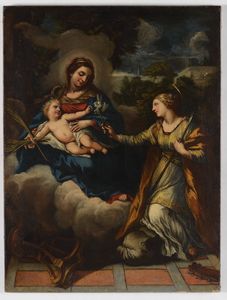 ,Pietro Berrettini - Madonna con Bambino e Santa Caterina