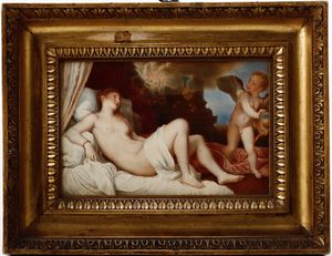 ,Tiziano Vecellio copia da - Danae e la pioggia d'oro