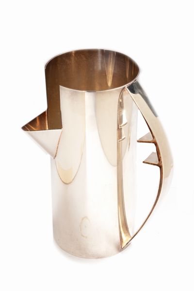 Caraffa in silver plate, Carlo Scarpa per Cleto Munari, 2003  - Asta Incanti d'Arte - Associazione Nazionale - Case d'Asta italiane