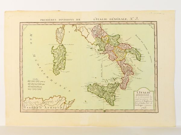 Carte geografiche della Sicilia e dell'Italia meridionale  - Asta La Sicilia nelle Collezioni di Casa d'Agata a Taormina: la Raccolta di Stampe - Associazione Nazionale - Case d'Asta italiane