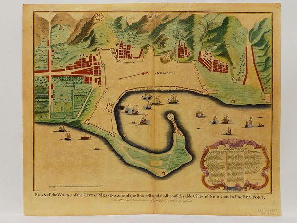 ,Isaac Basire : Plan of the Works of the City of Messina...  - Asta La Sicilia nelle Collezioni di Casa d'Agata a Taormina: la Raccolta di Stampe - Associazione Nazionale - Case d'Asta italiane