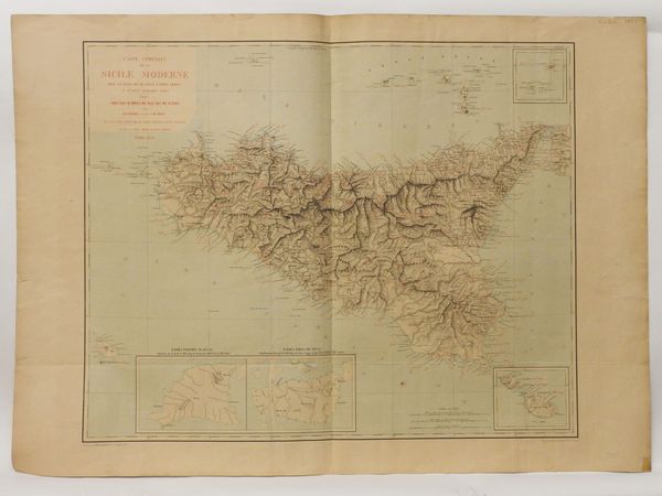 ,Amari Michele (1806-1889) Dufour Auguste Henri (1798-1865) : Carte compare de la Sicile moderne avec la Sicile du XIIe sicle, d'aprs drisi...  - Asta La Sicilia nelle Collezioni di Casa d'Agata a Taormina: la Raccolta di Stampe - Associazione Nazionale - Case d'Asta italiane