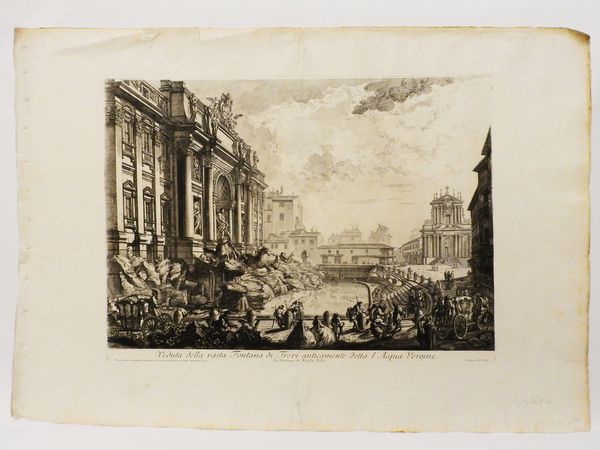 ,Giovanni Battista Piranesi : Veduta della vasta Fontana di Trevi anticamente detta l'Acqua Vergine 1751  - Asta La Sicilia nelle Collezioni di Casa d'Agata a Taormina: la Raccolta di Stampe - Associazione Nazionale - Case d'Asta italiane