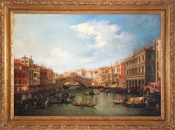 ,Anonimo : Veduta del ponte di Rialto  - Asta Asta a tempo di arte moderna e contemporanea - Associazione Nazionale - Case d'Asta italiane