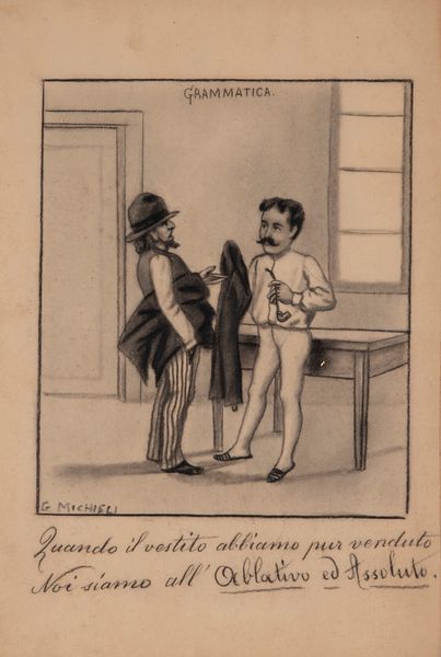 ,A. MICHIELI : Grammatica  - Asta Asta a tempo di arte moderna e contemporanea - Associazione Nazionale - Case d'Asta italiane