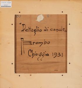 ,ANGELO BROMBO : Dettaglio di canale  - Asta Asta a tempo di arte moderna e contemporanea - Associazione Nazionale - Case d'Asta italiane