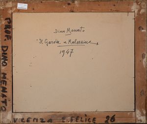 ,DINO MENATO : Il Garda a Malcesine  - Asta Asta a tempo di arte moderna e contemporanea - Associazione Nazionale - Case d'Asta italiane