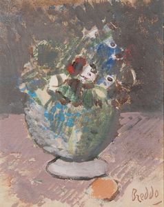 ,Gastone BREDDO : Vaso di fiori  - Asta Asta a tempo di arte moderna e contemporanea - Associazione Nazionale - Case d'Asta italiane