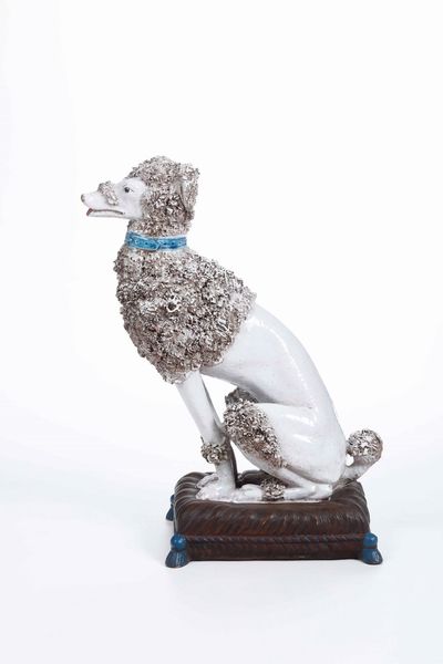 Grande figura di cane barboncino Firenze, Manifattura Zaccagnini, XX secolo  - Asta Ceramiche | Cambi Time - Associazione Nazionale - Case d'Asta italiane