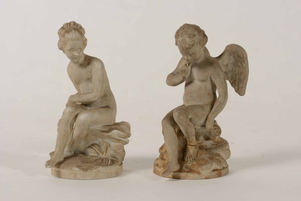 Una scultura e due sculturine, XVIII-XIX secolo  - Asta Ceramiche | Cambi Time - Associazione Nazionale - Case d'Asta italiane